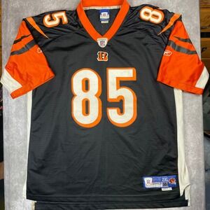 Reebok Cincinnati Bengals Chad Johnson 85 NFL Jersey Mens 2XL Black Stitched